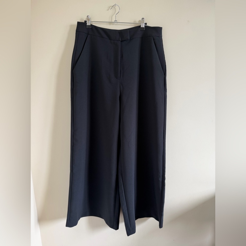 French Connection Black Wide-Leg Trousers